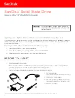 Предварительный просмотр 1 страницы SanDisk Ultra Plus Quick Start Installation Manual