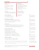 Preview for 2 page of SanDisk uSSD 5000 Specifications