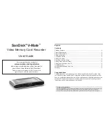 Предварительный просмотр 1 страницы SanDisk V-Mate V-MateTM Video Memory Card Recorder User Manual