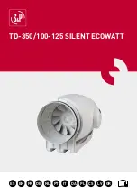 Предварительный просмотр 1 страницы S&P SILENT ECOWATT TD-100-125 Instruction Manual