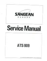 Предварительный просмотр 1 страницы Sangean ATS-909 Service Manual