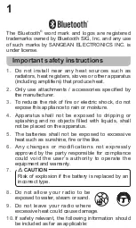 Предварительный просмотр 3 страницы Sangean CP-100D User Manual