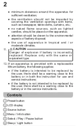 Предварительный просмотр 4 страницы Sangean CP-100D User Manual