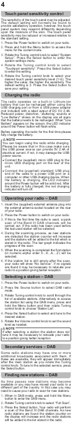 Предварительный просмотр 6 страницы Sangean CP-100D User Manual