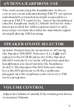 Предварительный просмотр 6 страницы Sangean DT-200V Owner'S Manual