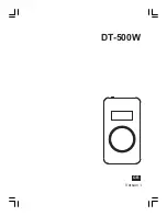 Preview for 1 page of Sangean DT-500W Manual