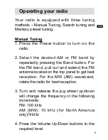 Preview for 7 page of Sangean DT-500W Manual