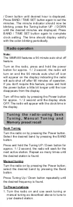 Preview for 8 page of Sangean MMR-88 User Manual