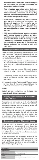 Preview for 13 page of Sangean PR-D4BT User Manual