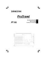 Предварительный просмотр 1 страницы Sangean ProTravel PT-80 Operating Instructions Manual