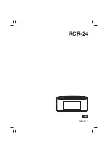 Предварительный просмотр 1 страницы Sangean RCR-24 Instructions Manual