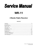 Предварительный просмотр 1 страницы Sangean WR-11 Service Manual