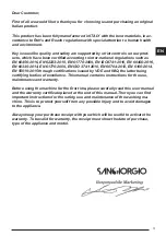 Preview for 3 page of sangiorgio IT WASH G510 Series User Manual