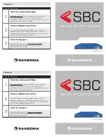 Предварительный просмотр 1 страницы Sangoma Vega SBC Quick Start Manual