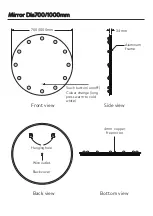 Preview for 3 page of Sanipex BAGNODESIGN MONROE BDR-MNR-ROUND-MIRROR Installation Manual