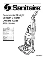 Sanitaire 4500 Series Owner'S Manual preview