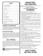 Preview for 2 page of Sanitaire 800 Series Owner'S Manual