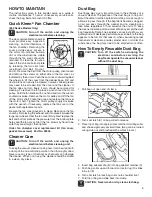 Preview for 5 page of Sanitaire 800 Series Owner'S Manual