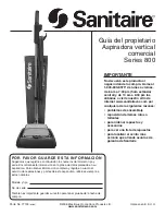 Preview for 9 page of Sanitaire 800 Series Owner'S Manual