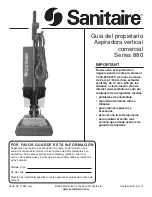 Preview for 9 page of Sanitaire 880 Series Owner'S Manual