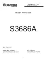 Sanitaire MIGHTY MITE S3686A Repair Parts List Manual предпросмотр