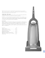 Preview for 5 page of Sanitaire PRECISION UPRIGHT SERIES Owner'S Manual