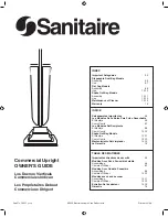 Sanitaire Quick Kleen SC886 Owner'S Manual preview