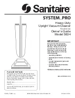 Sanitaire S634 System_Pro Owner'S Manual preview