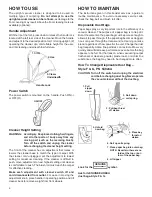 Предварительный просмотр 4 страницы Sanitaire S670 Owner'S Manual