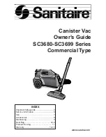 Sanitaire SC3680 Series Owner'S Manual preview