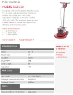 Sanitaire SC6010 Specification Sheet preview