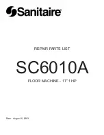 Sanitaire SC6010A Repair Parts List preview