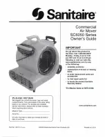 Sanitaire SC6050 Series Owner'S Manual предпросмотр