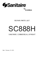 Preview for 1 page of Sanitaire SC888H Repair Parts List Manual