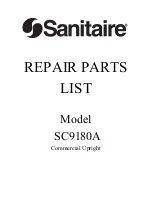 Предварительный просмотр 1 страницы Sanitaire SC9180A Repair Parts List Manual