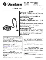 Sanitaire SP6900 Owner'S Manual preview