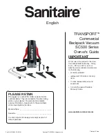 Sanitaire TRANSPORT SC535A Owner'S Manual preview