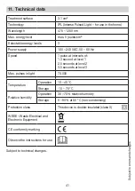 Preview for 41 page of Sanitas SatinSkin Pro IPL 70 Instructions For Use Manual