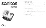 Sanitas SBC 22 Instructions For Use Manual preview