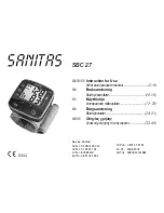 Sanitas SBC 27 Instructions For Use Manual предпросмотр