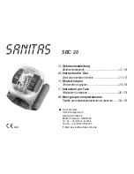 Предварительный просмотр 1 страницы Sanitas SBC 28 Instructions For Use Manual