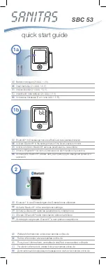 Предварительный просмотр 1 страницы Sanitas SBC 53 Quick Start Manual