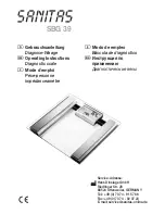 Sanitas SBG 39 Operating Instructions Manual предпросмотр