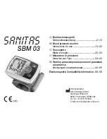 Предварительный просмотр 1 страницы Sanitas SBM 03 User Manual