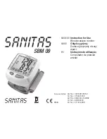 Предварительный просмотр 1 страницы Sanitas SBM 09 Instructions For Use Manual