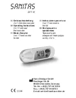 Preview for 1 page of Sanitas SFT41 Operating Instructions Manual