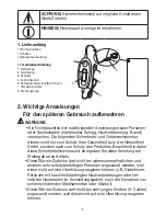 Preview for 3 page of Sanitas SHD 80 Instructions For Use Manual