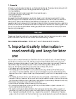 Preview for 6 page of Sanitas SHK 26 Operating Instructions Manual