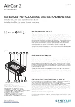 Preview for 5 page of Sanixair AirCar 1 Use And Maintenance