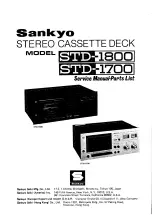 Sankyo STD-1700 Service Manual And Parts List preview